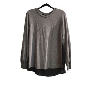 Women's Medium Karen Kane long sleeve gray blouse